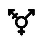 Queer Symbol schwarzes Icon